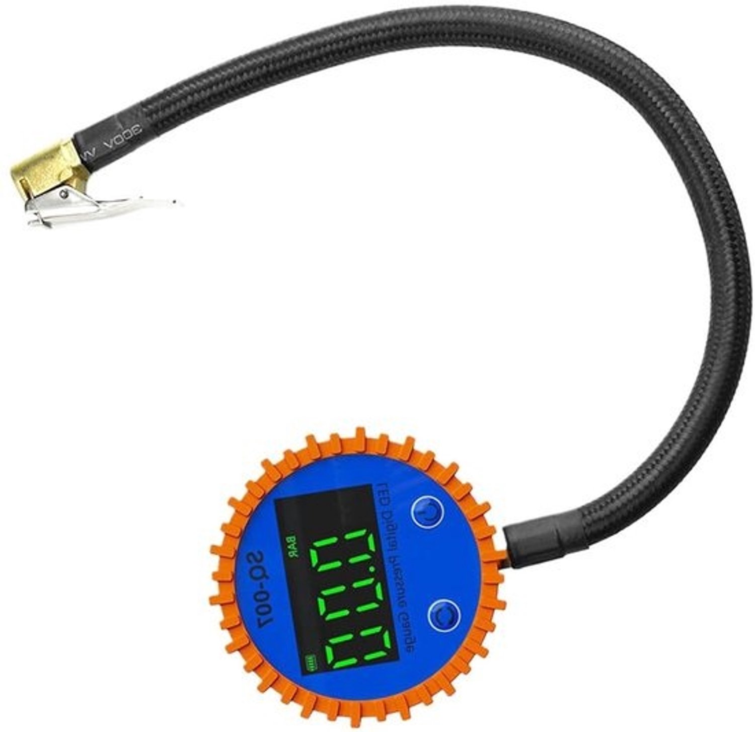 Bandenspanningsmeter - Digitale meter - Voor veilig rijden - Nauwkeurige PSI-meter - 7x28 cm - Zwart