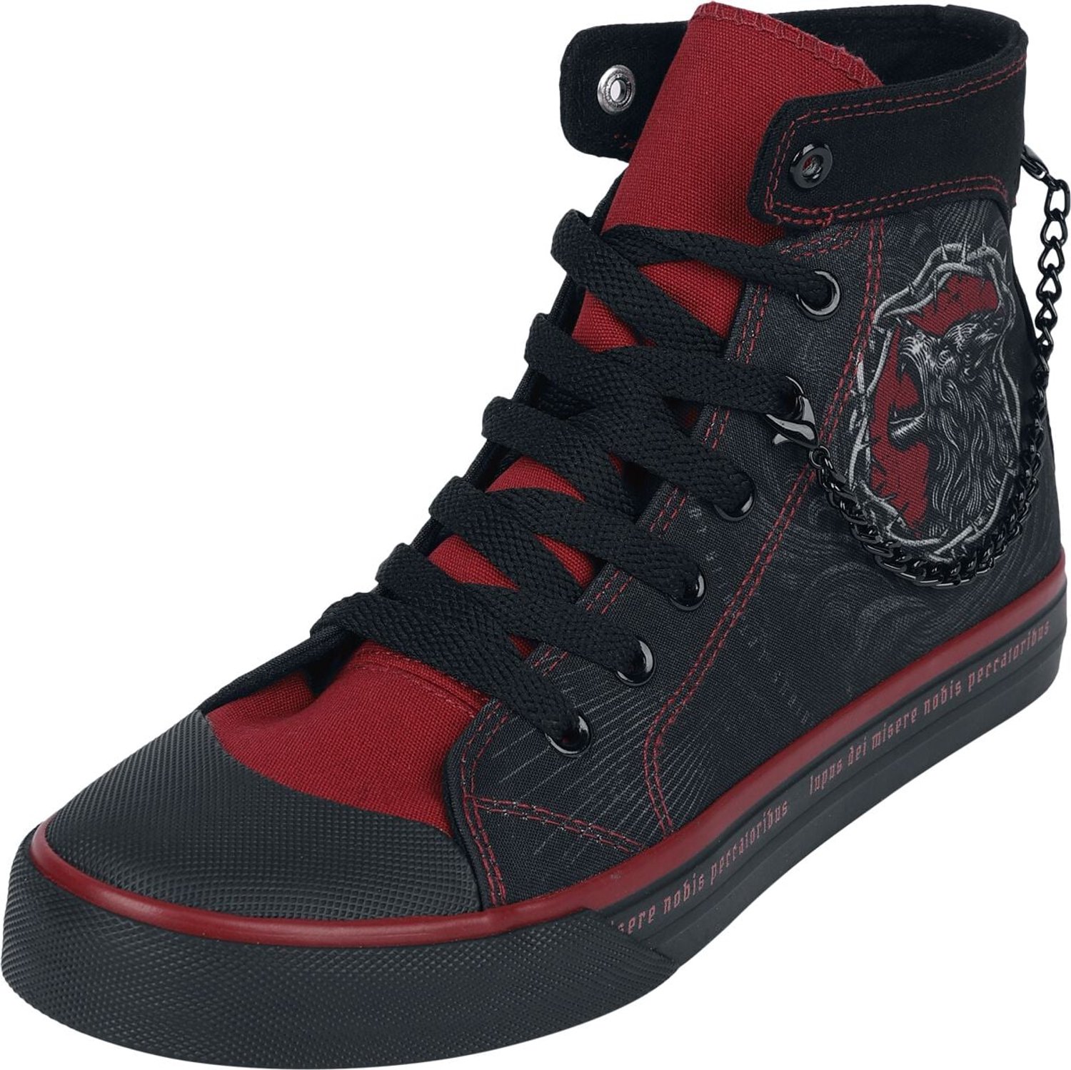 Powerwolf EMP Signature Collection Unisex Hoge sneakers - zwart/rood - EU38