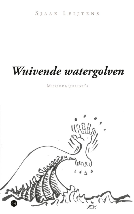 Boekomslag: Wuivende watergolven door Sjaak Leijtens met een zwart-wittekening van een hand in een golf.