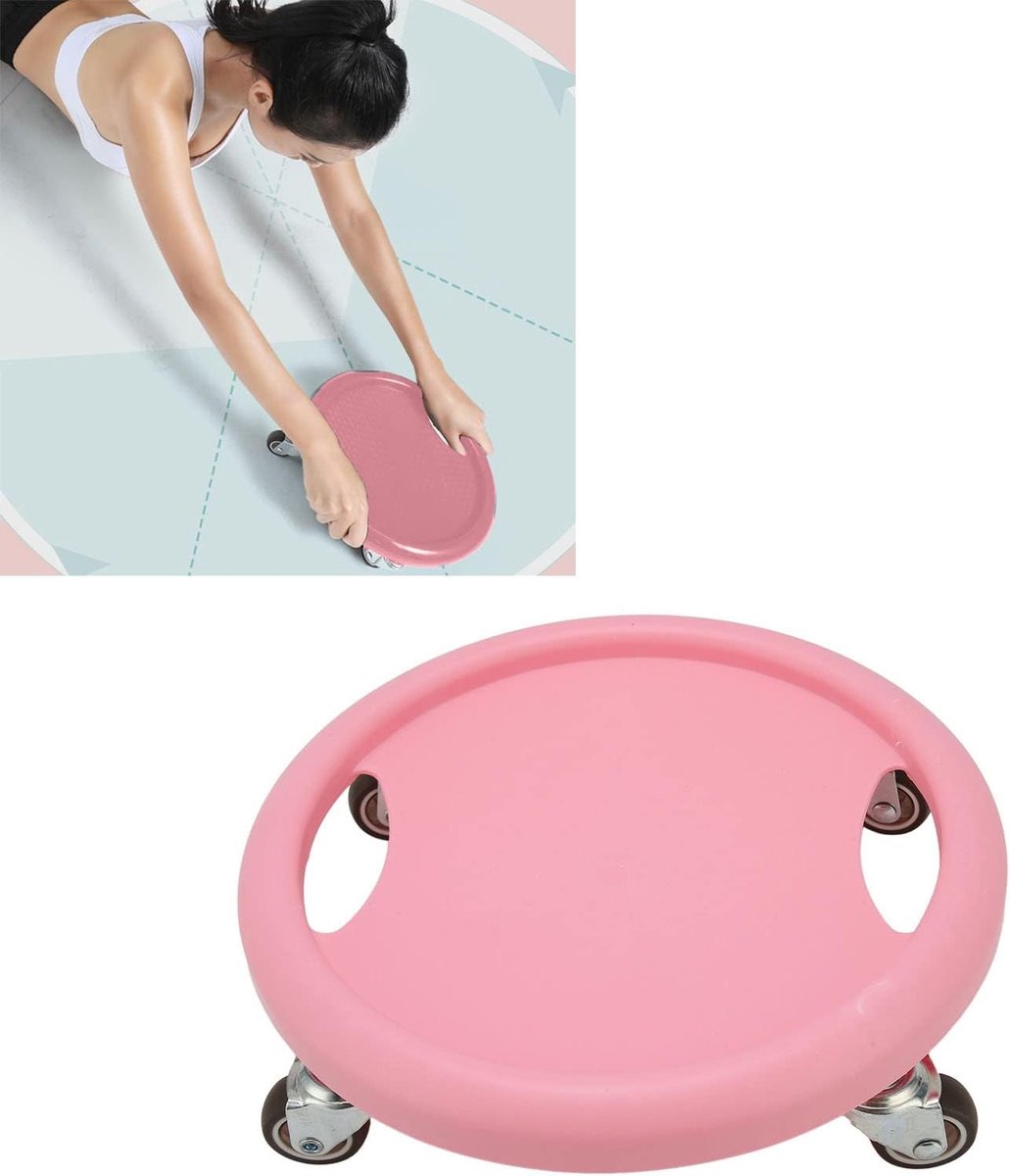 Abdominale Oefenroller met 4 Wielen, Ideaal voor Core Training, Spierversterking en Thuis Fitness