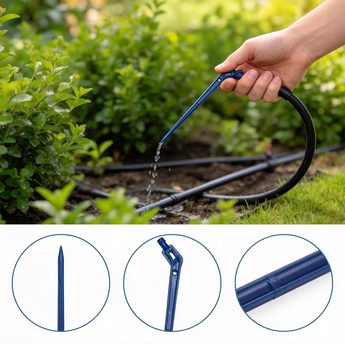 Drip Pegs voor Druppelirrigatie 4/7 mm - 10 cm - Set van 50 Stuks voor Efficiënte Tuinirrigatie