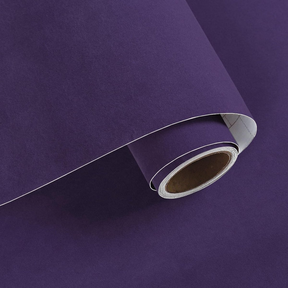Diep Paarse Fluwelen Behang 40cmx200cm | Textuur Vliesbehang voor Meubels, Lades en Knutselprojecten | Zelfklevend Fluwelen Liner voor Sieraden en Kasten