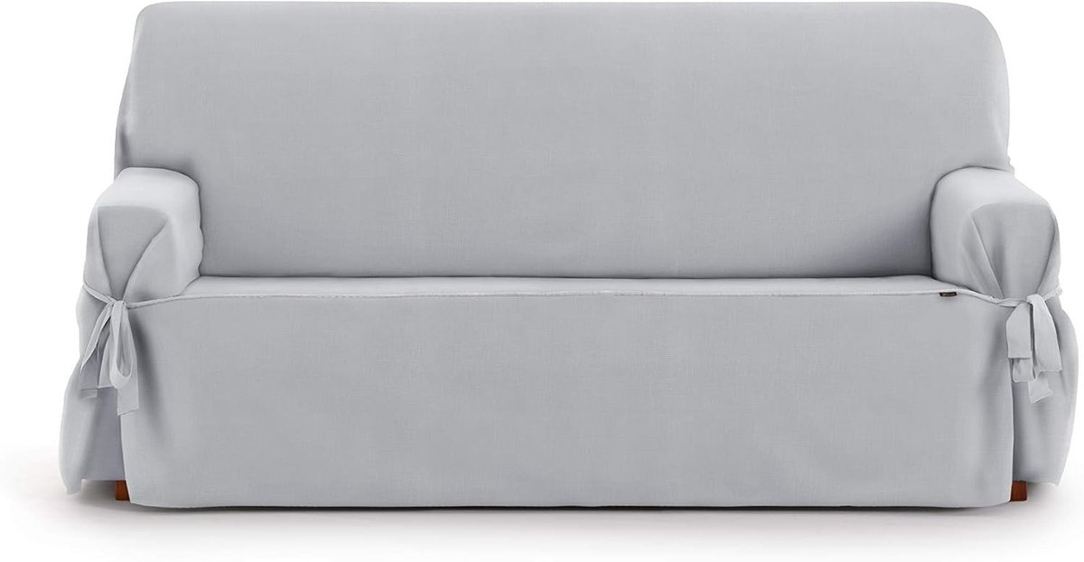 Fauteuilhoes - Grijs - 2 Seaters - Katoenen Hoes voor Fauteuils - Geschikt voor Banken