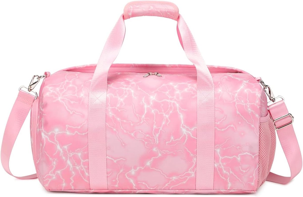 Sporttas - Roze - Medium - Lichtgewicht met Schoenenvak en Nat Vak - Voor Jongens