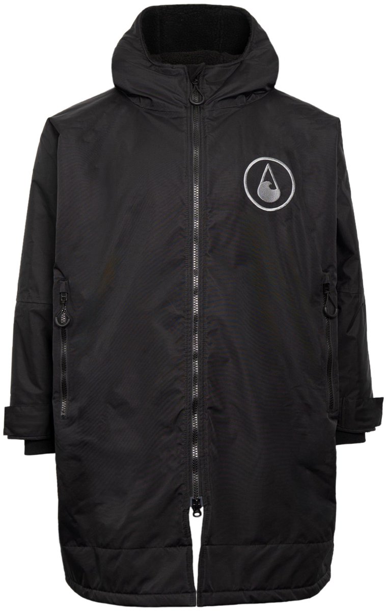 Wave Hawaii Storm Poncho Yukon Black S - M WH4127SM Zwart 100 x 75 cm