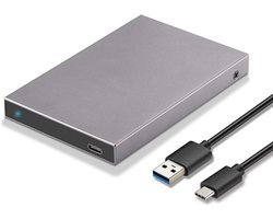 2,5 inch USB C 3.1/3.2 Gen2 6 Gbit/s externe harde schijf adapter met UASP voor harde schijf / SSD SATA 2,5 inch 7/9,5 mm Geschikt voor WD Seagate PS4/5 Xbox ect.