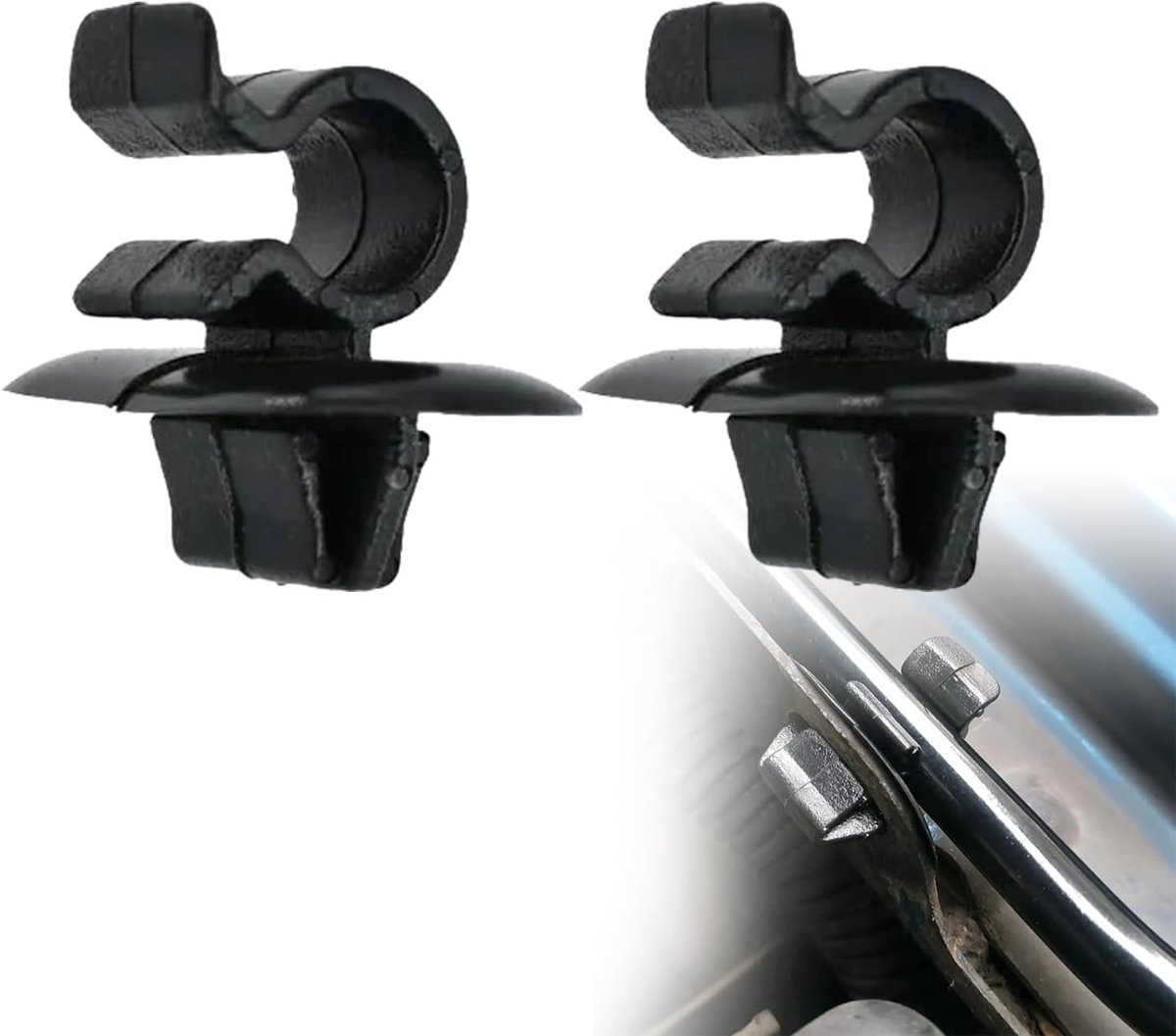 Bonnet brackets set van 2, stevige steun voor roeden, plastic klemmen voor optimale ondersteuning