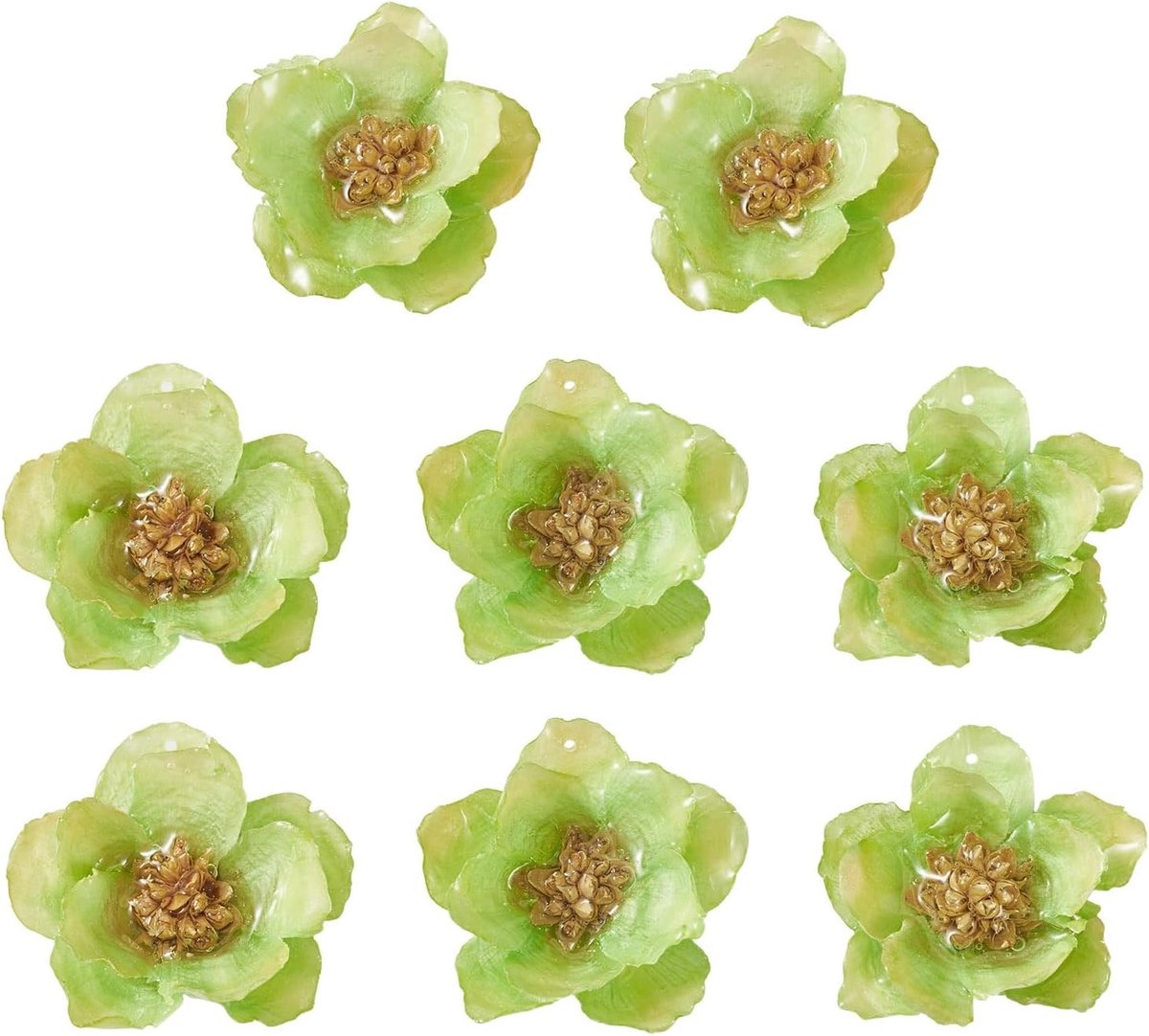 Natuurlijke Gedroogde Bloemen Hangers - 8 Stuks voor DIY Oorbellen, Kettingen en Sieraden Maken