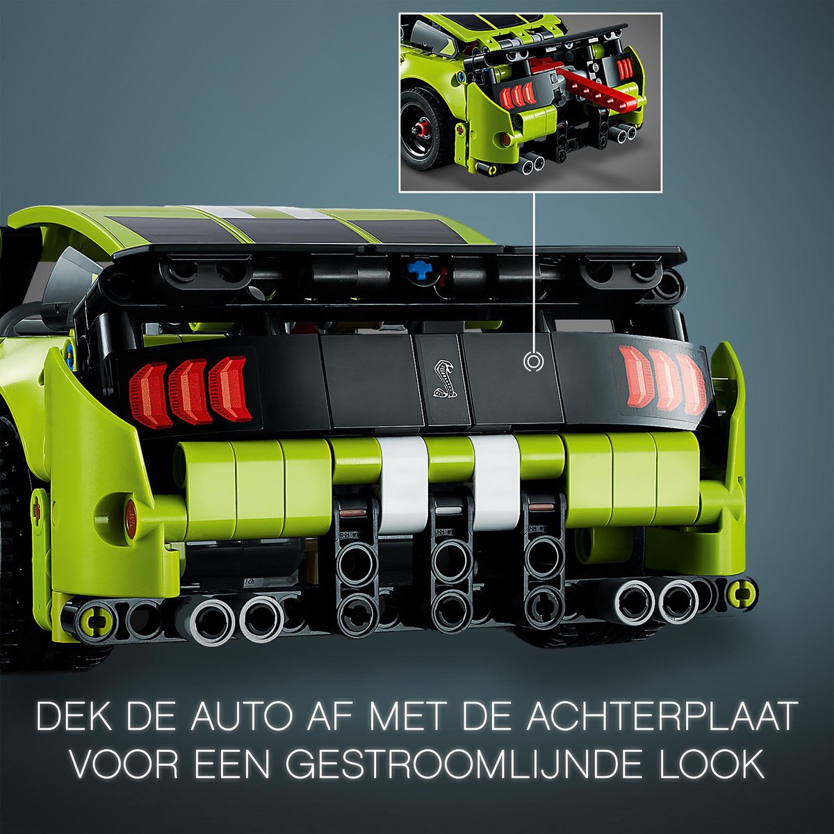 LEGO® Technic Ford Mustang Shelby® GT500® 42138 modelbouwset; dragracespeelgoed met pull-backfunctie; download de AR app voor een coole dragrace AR-ervaring (augmented reality); voor kinderen vanaf 9 jaar (544 onderdelen) — afbeelding 6