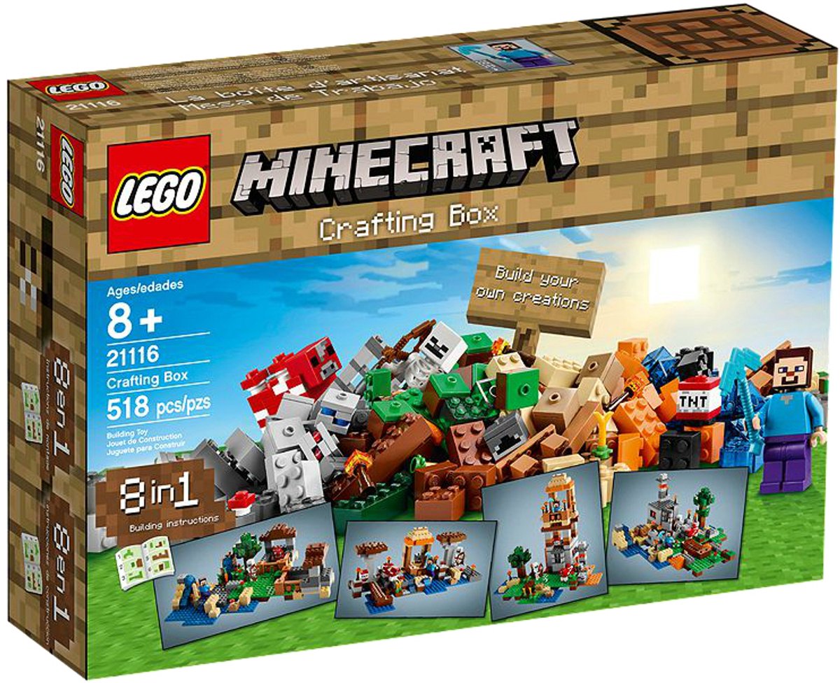 LEGO Minecraft Crafting Box, Bouwpakket, 8 jaar, 518 stuk(s)