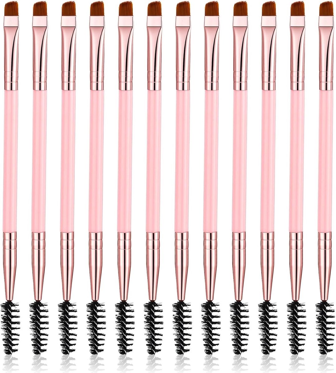 Herbruikbare Mascara Borstels en Oogschaduw Applicators Set voor Nauwkeurige Wimpers en Wenkbrauwen - Perfect voor Make-up en Wimperextensions in Roze