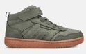 Groene Skechers hoge sneaker met bruine zool en klittenbandsluiting.