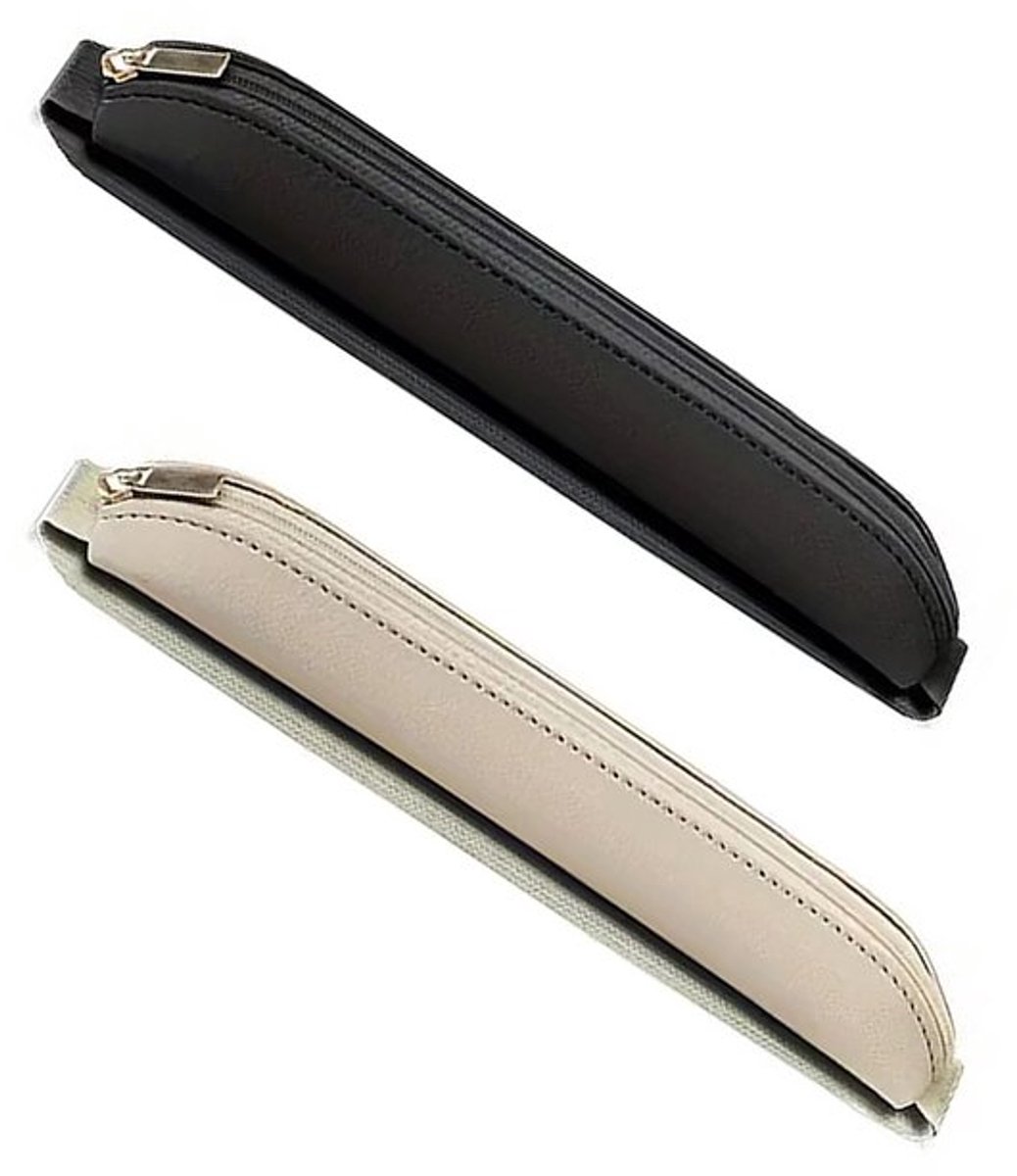 Dailygoods- Pennenhouder 2-delige set - PU-lederen Etui - Klein en Herbruikbaar