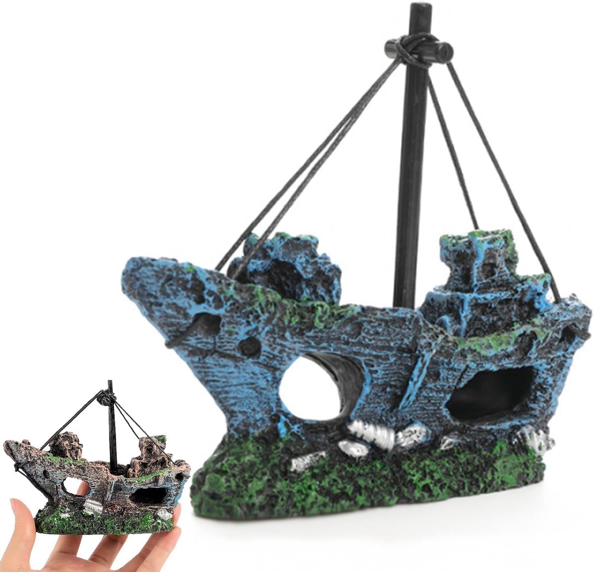 Simulatie zwaard van hars voor aquariumdecoratie, scheepsdecoratie en vishabitat, ideaal als speelhuis en rustplaats voor vissen