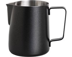 Melkkannetje Opschuim - 350ml - Essentials – Zwart – RVS – Melkopschuimkan – Melkkan – Espressomachine - Barista Essentials