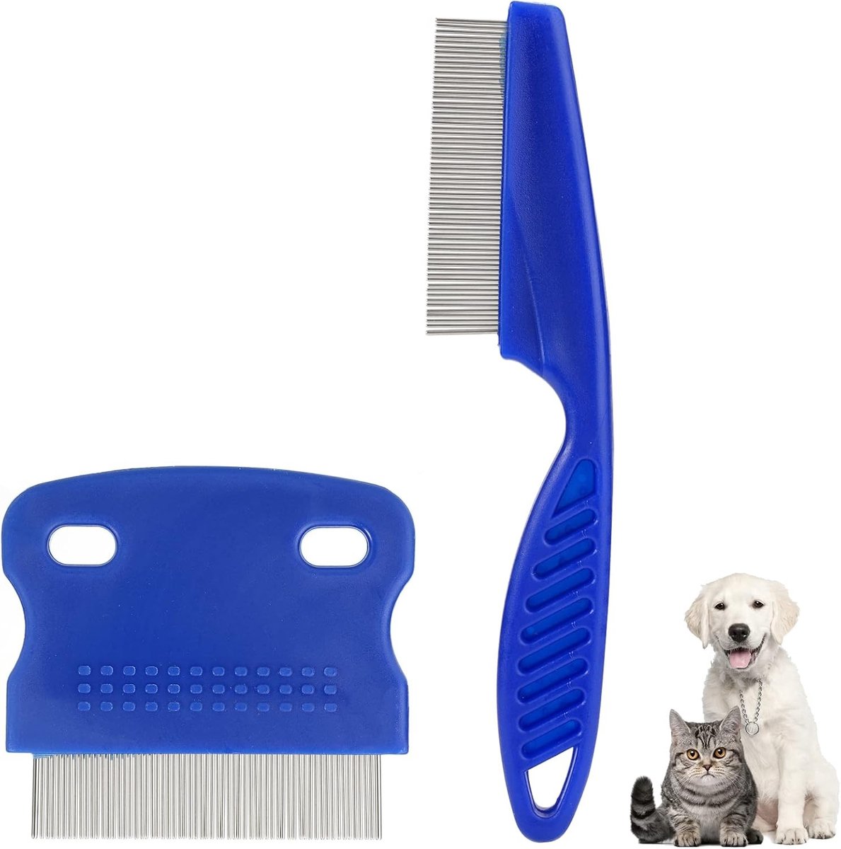 Effectieve Vlooienkam voor Honden en Katten - 2 Stuks, Verwijdert Vlooien en Huidschilfers