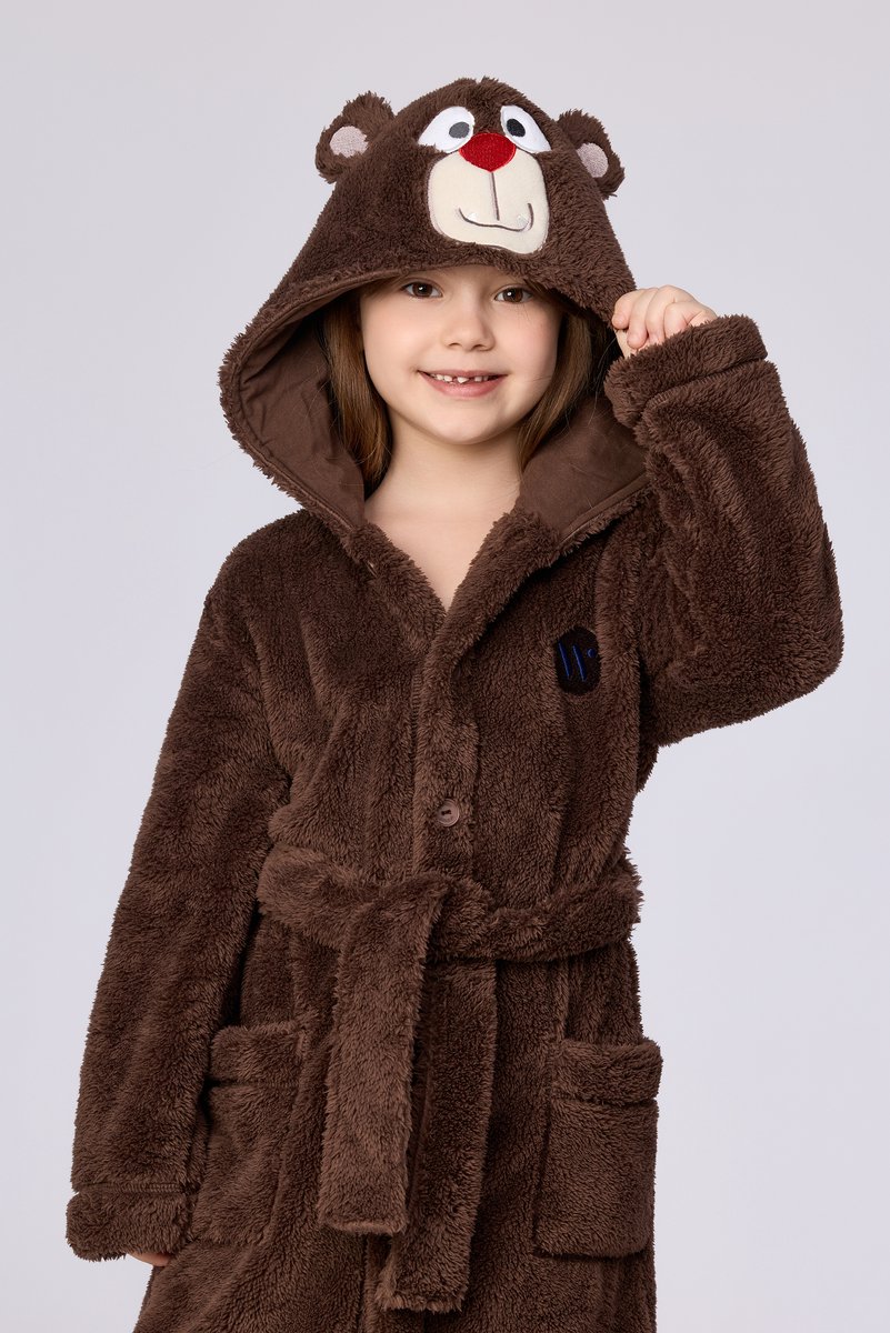Woody Unisex kamerjas bruin - maat 104/4J