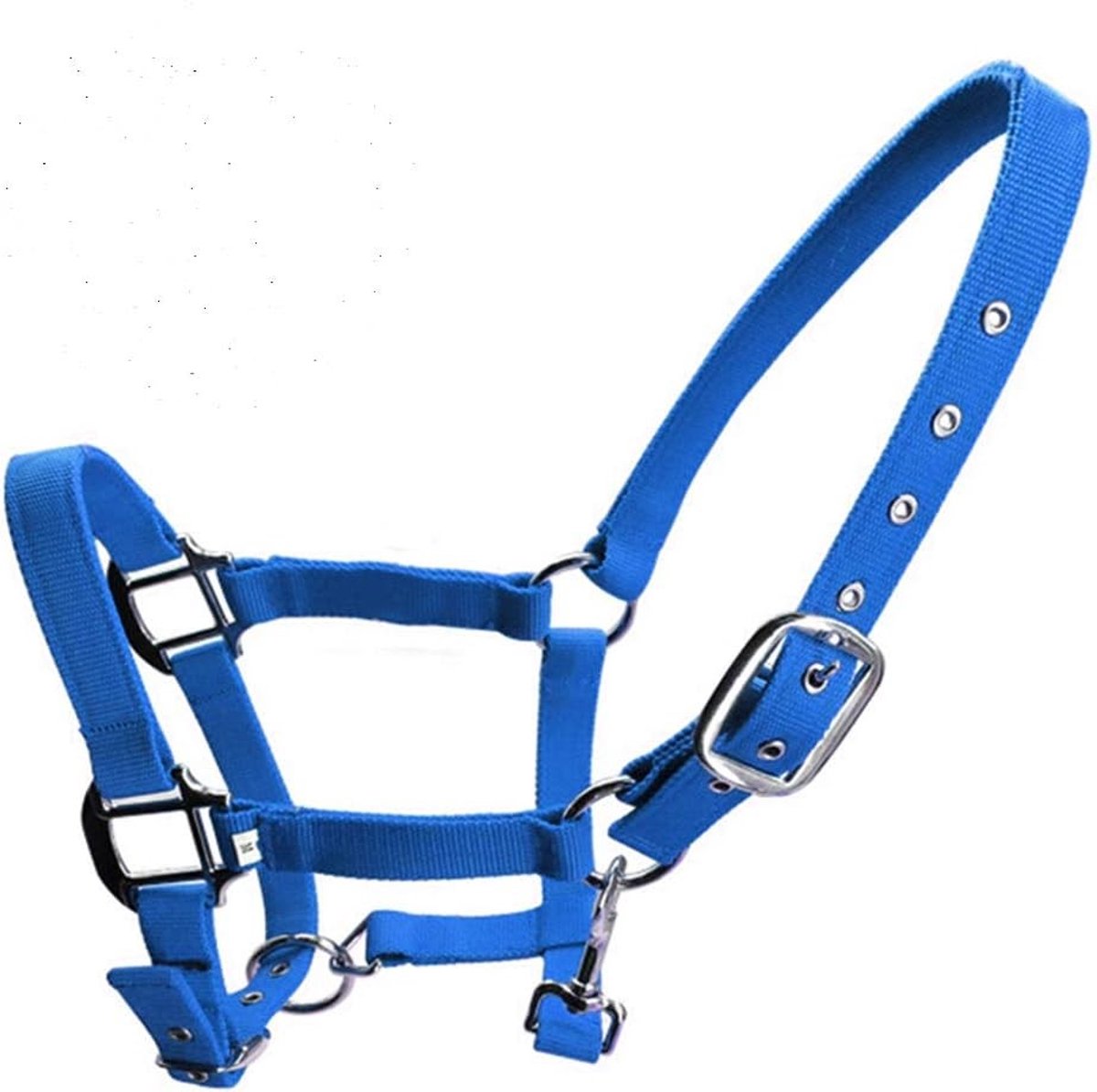 Halsband voor Paarden van Dubbele Laag met Dikke Webbing, Fleece Trim en Verkrijgbaar in Blauw, Rood en Zwart - Paardentuig voor Comfort en Stijl