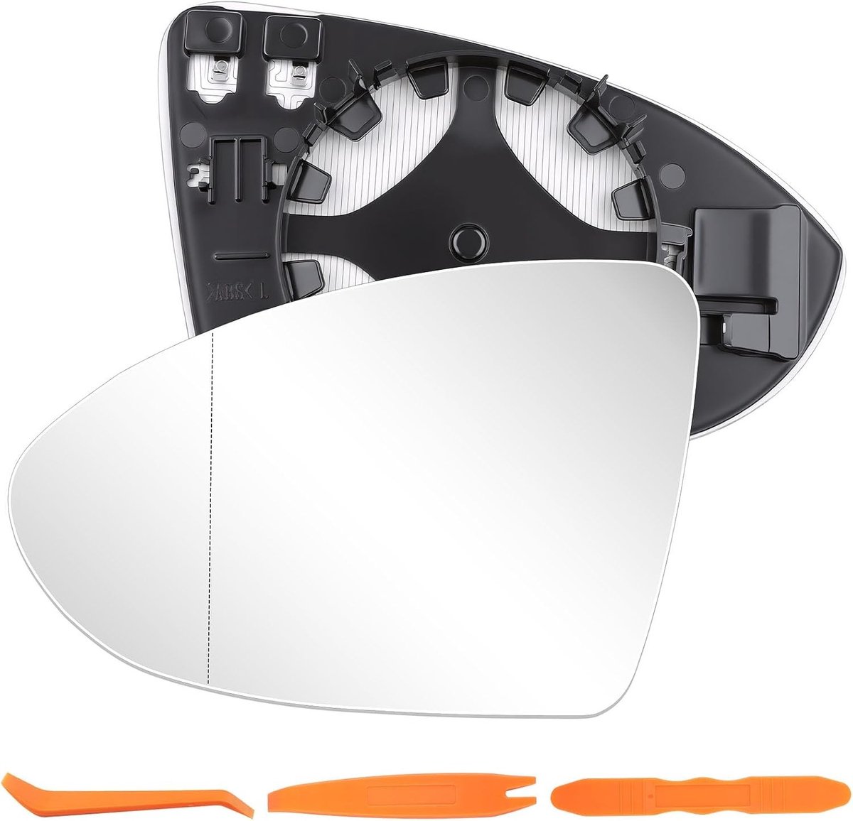 Vervangingsspiegelglas voor VW Golf 7 - Verwarmd asferisch zijspiegelglas voor bestuurderszijde met breukijzer en hoge kwaliteit 5G0857521/2