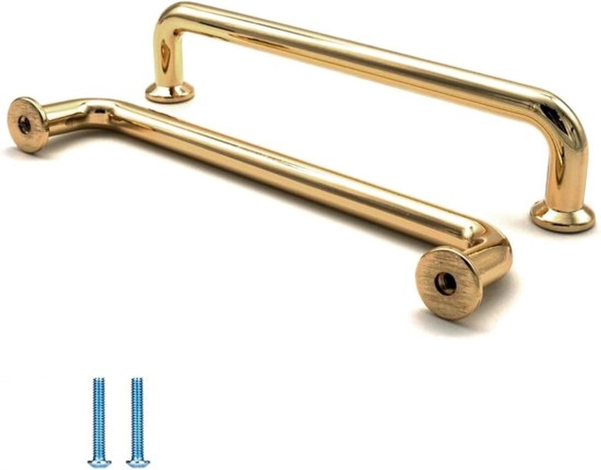 6 Stuks Gouden Keukenhandgrepen met 96mm Gatafstand voor Meubels en Kastdeuren - Duurzaam en Stijlvol Design