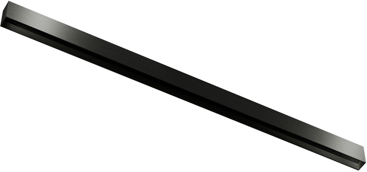 Infinitus railprofiel van 180 cm in staal voor 1-fase trackverlichting, inclusief montageaccessoires, kleur grijs.