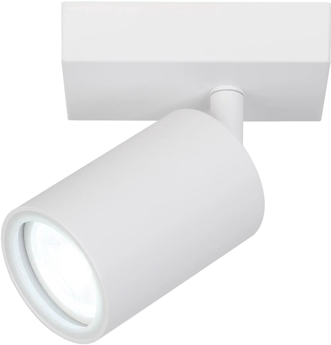 Inaki opbouwspot van Fantasia, Deco-collectie, in wit aluminium en ijzer, met GU10 MR16-fitting, IP44 en kantelbare kop voor de badkamer