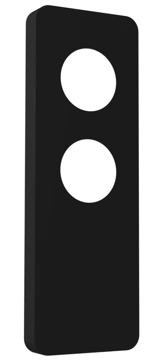 Nysit plafondkap in zwart staal voor 2 lichtpunten, uit de Premium collectie van Fantasia.