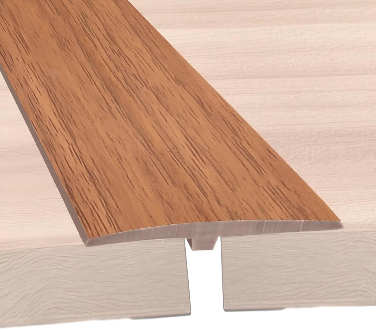 Zelfklevend T-profiel voor vloerovergangen, 5 cm x 3 m, PVC drempelstrip, vloerafwerking en afdekstrips in eikenhoutlook