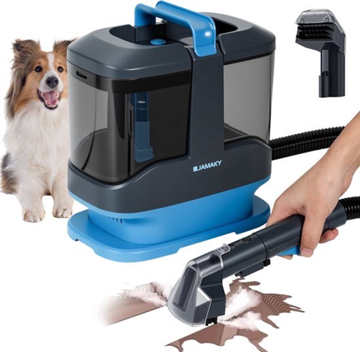 Stoomreiniger Spot Cleaner Machine - 450 W Nat En Droog Gebruik - 3.6 kg Gewicht - Voor Meubels En Tapijt - Handstoomreiniger