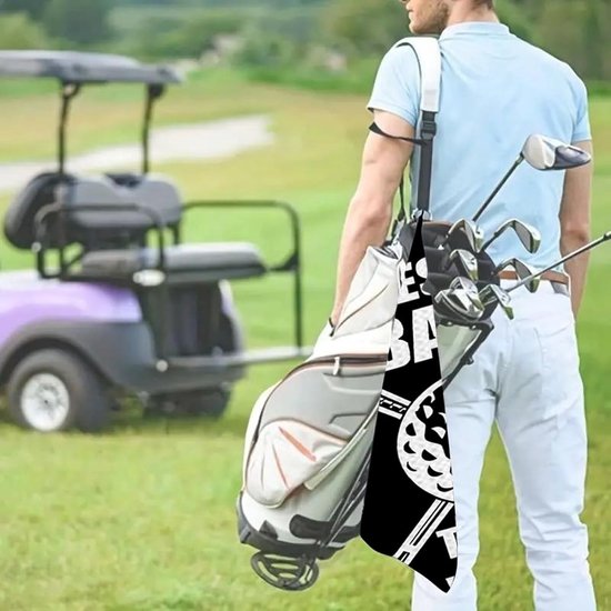 Zwarte Microvezel Golfhanddoek 30x30 cm met Clip - Absorberende Accessoires voor Toernooien en Training, Perfecte Cadeaus voor Golfliefhebbers — afbeelding 4