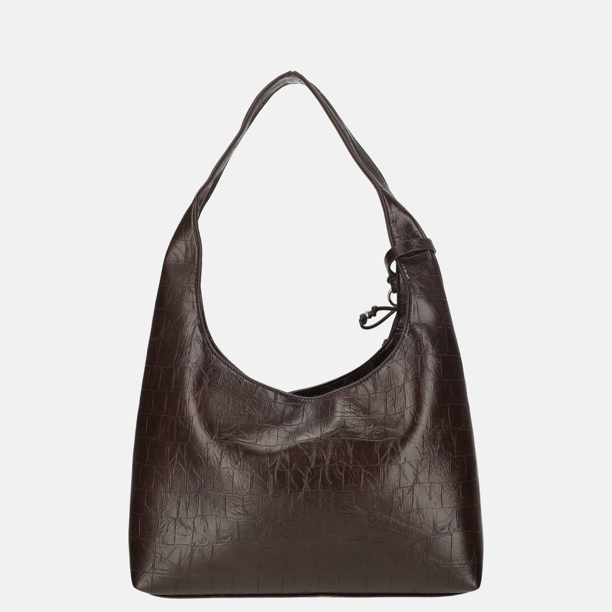 Laurent David Lauren buideltas croco dark brown