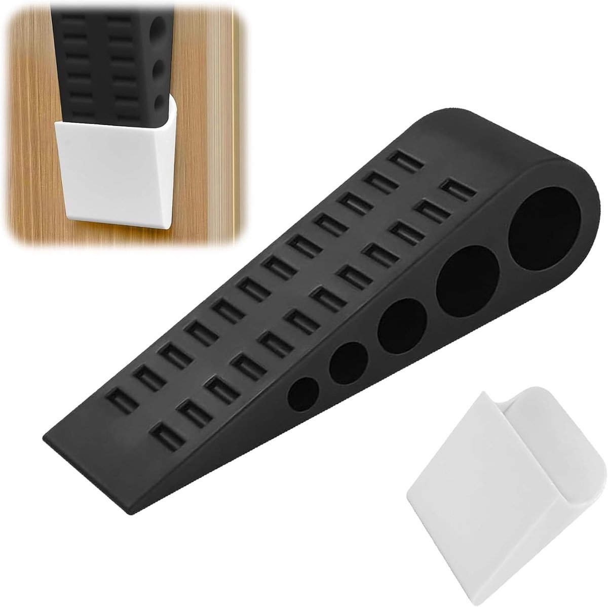 Rubberen Deurstopper - Antislip Deurwig voor Maximale Veiligheid - Flexibele Deurstop voor Houten en Kunststof Deuren - Geschikt voor Alle Vloeren