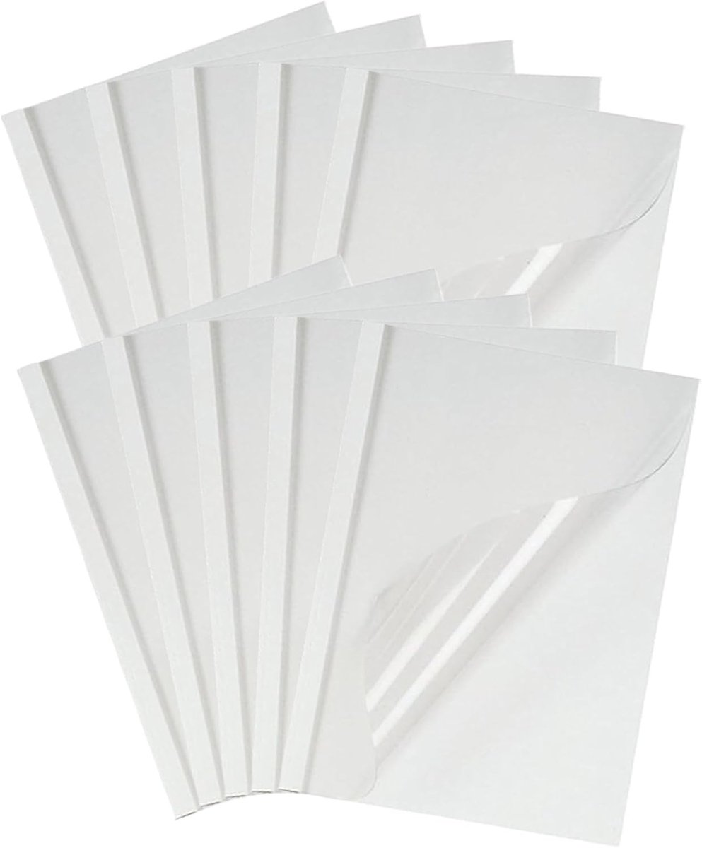 Thermische binders A4 met 3 mm rugbreedte voor 16-25 vellen - Transparant PVC, 10 stuks