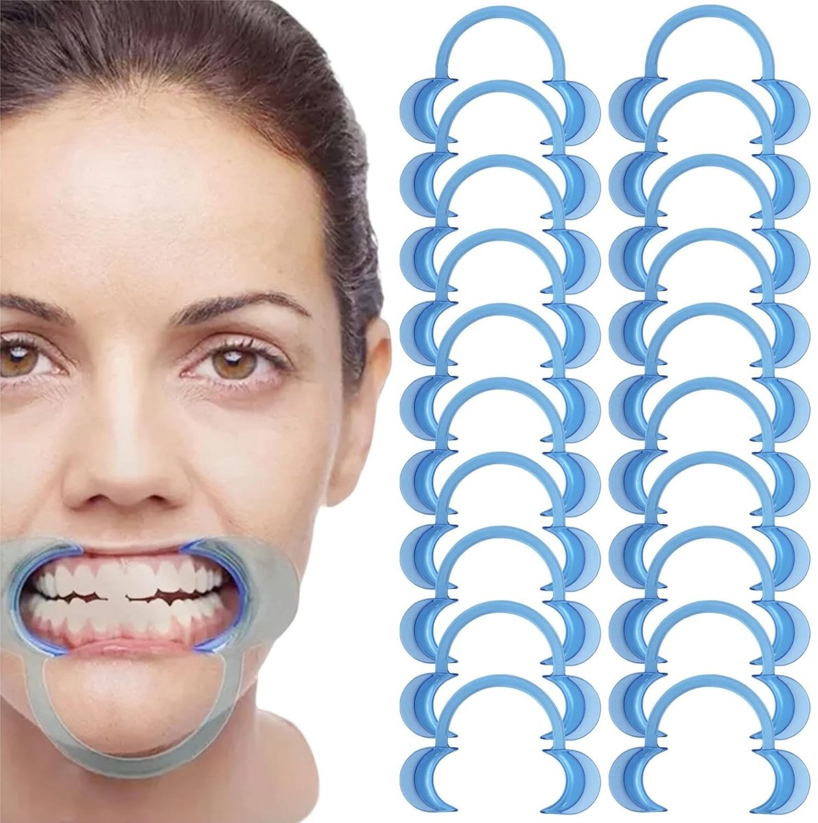 C Shape Mondspreider 20 Stuks voor Tandheelkundige Inspectie, Behandeling en Tanden Bleken