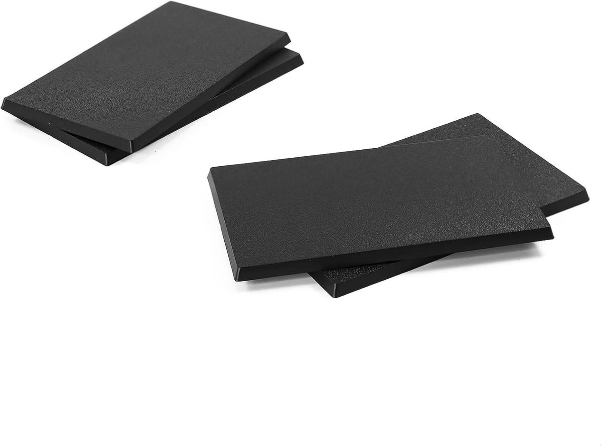 Rechthoekige Plastic Basis voor Figuren of Miniaturen voor Bordspellen - 4 Stuks 60 x 100 mm, Ideaal voor Decoratie en Spelaccessoires