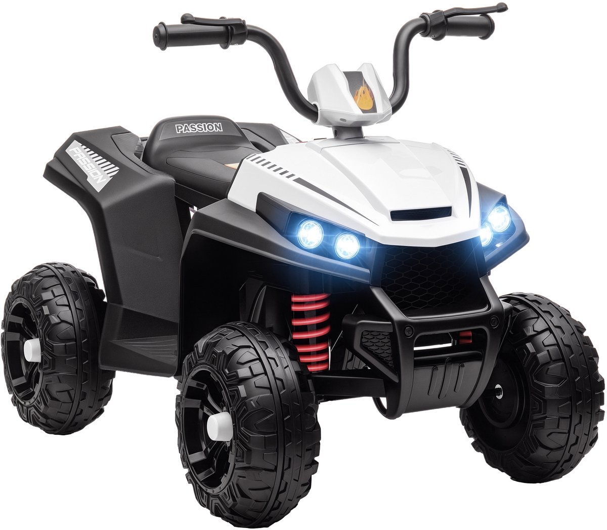AIYAPLAY - Elektrische kinderauto - PP - 85x55,5x62cm - Wit