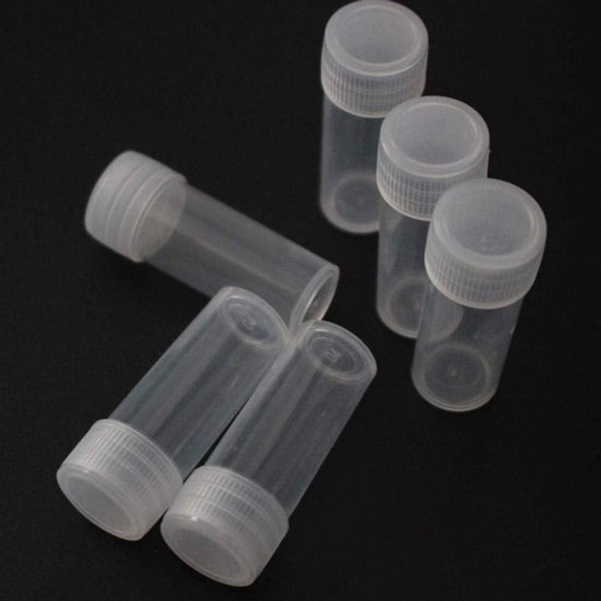 Plastic buisjes met deksel - Transparante opbergcontainer - Set van 10 stuks - 5ml