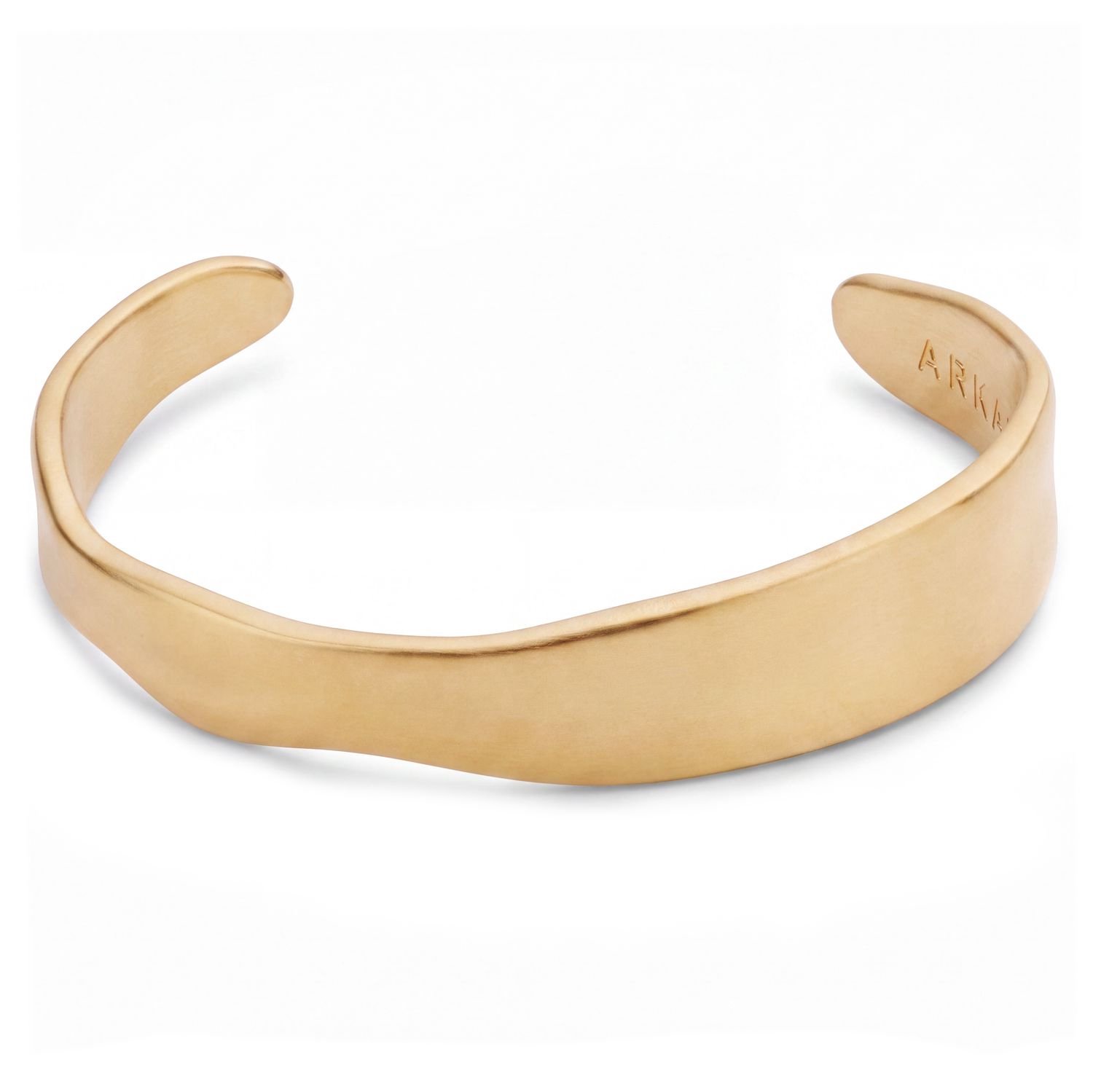 Organic | Flow bangle van 14-karaats verguld roestvrij staal