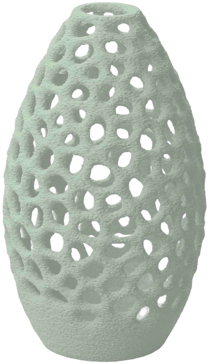 Layvo PETRA Vaas - Salie - D15 x H25 cm - droogbloemen vaas - gerecycled plastic