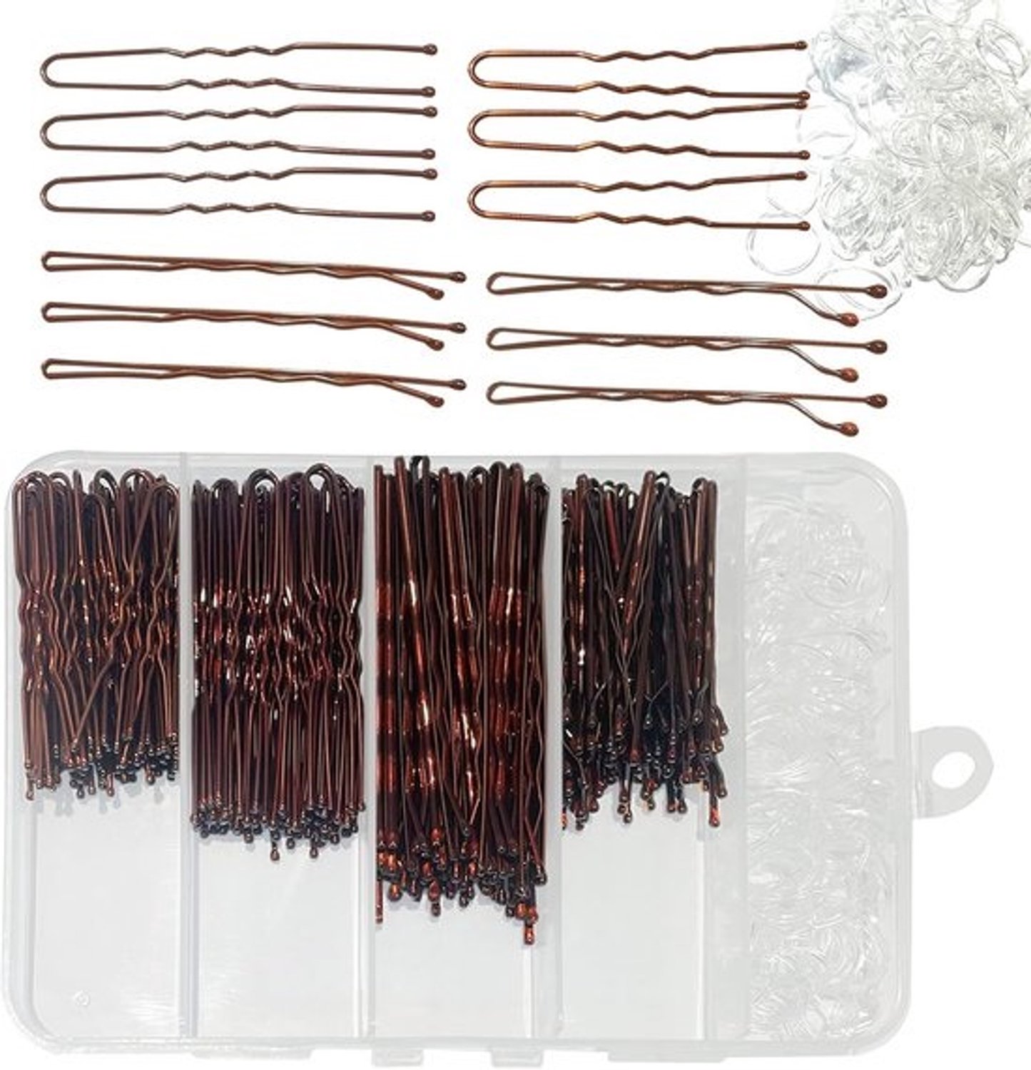 Haarspeldenset 300 stuks met opbergdoos - Voor opgestoken kapsels en styling