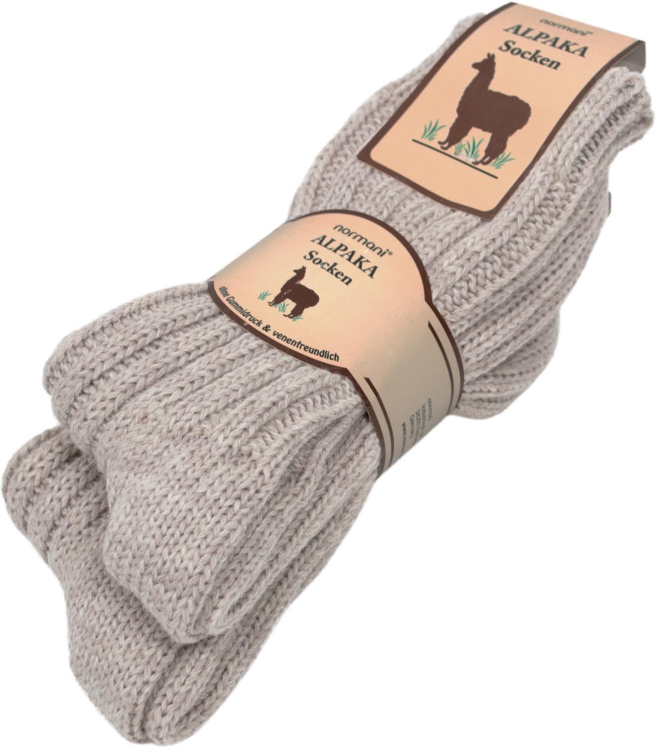 2 paar alpaca-sokken