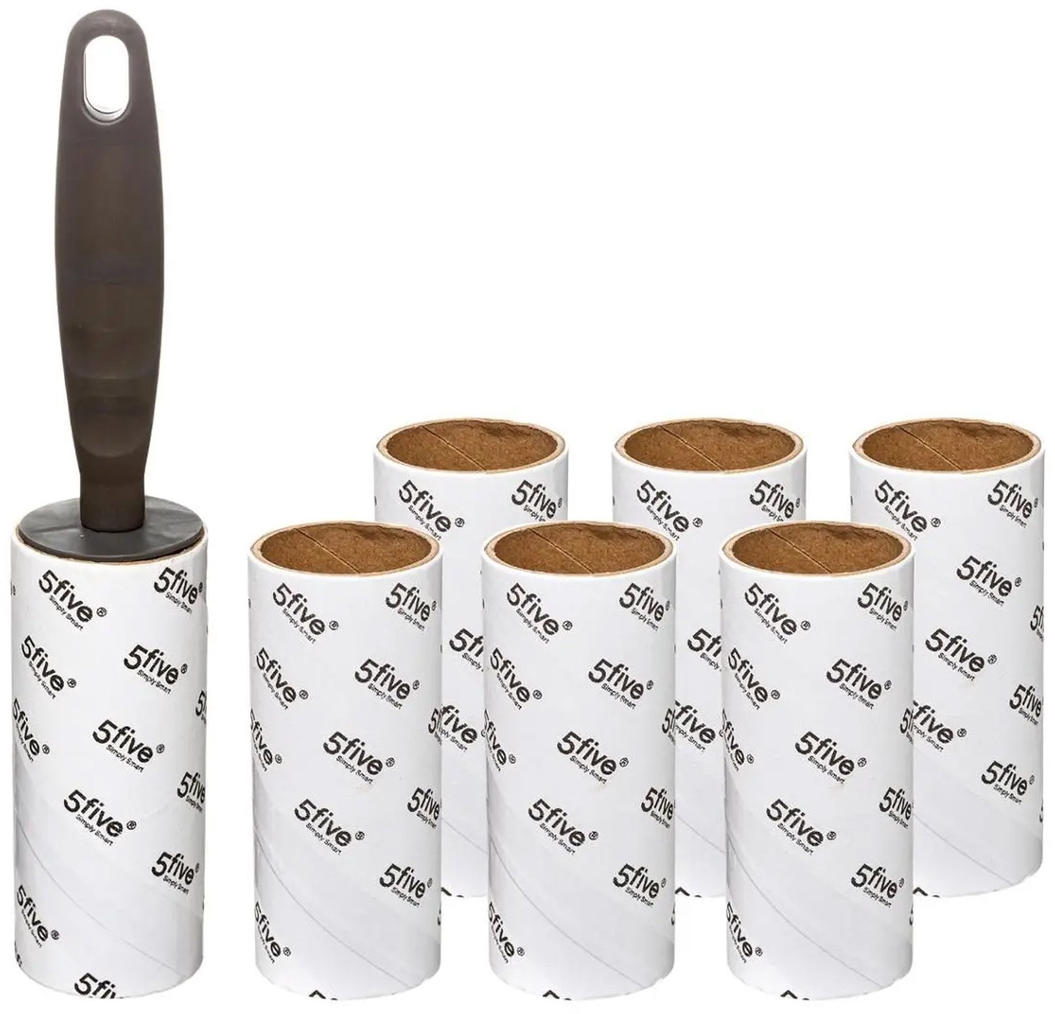 5five Simply Smart - Kledingroller tegen haren en pluisjes, grijs + 6 vullingen