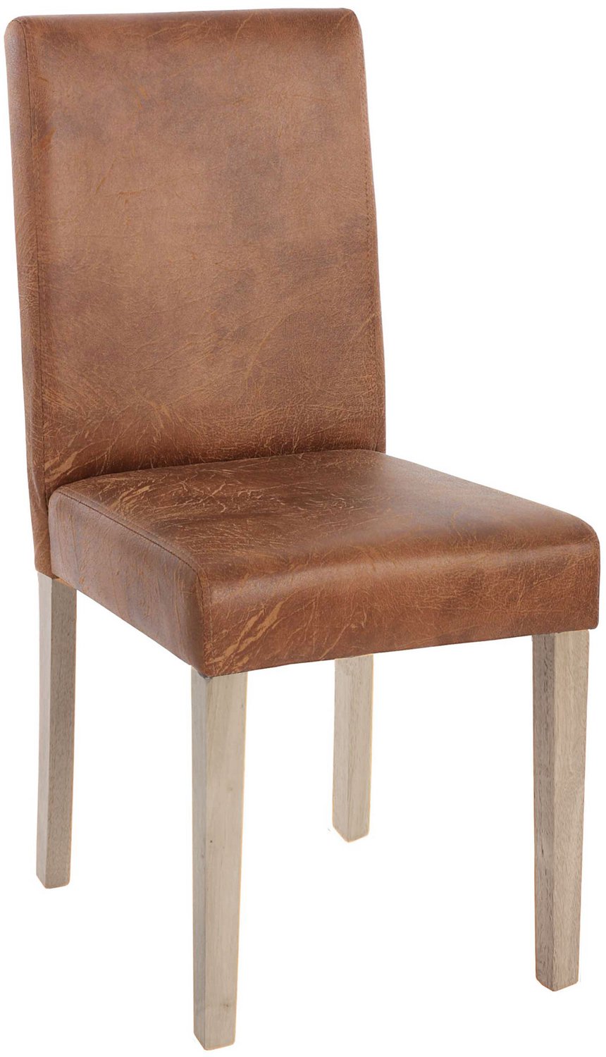 Set van 4 eetkamerstoelen Littau, stoel keukenstoel ~ textiel, imitatie suède, poten structuur - eik