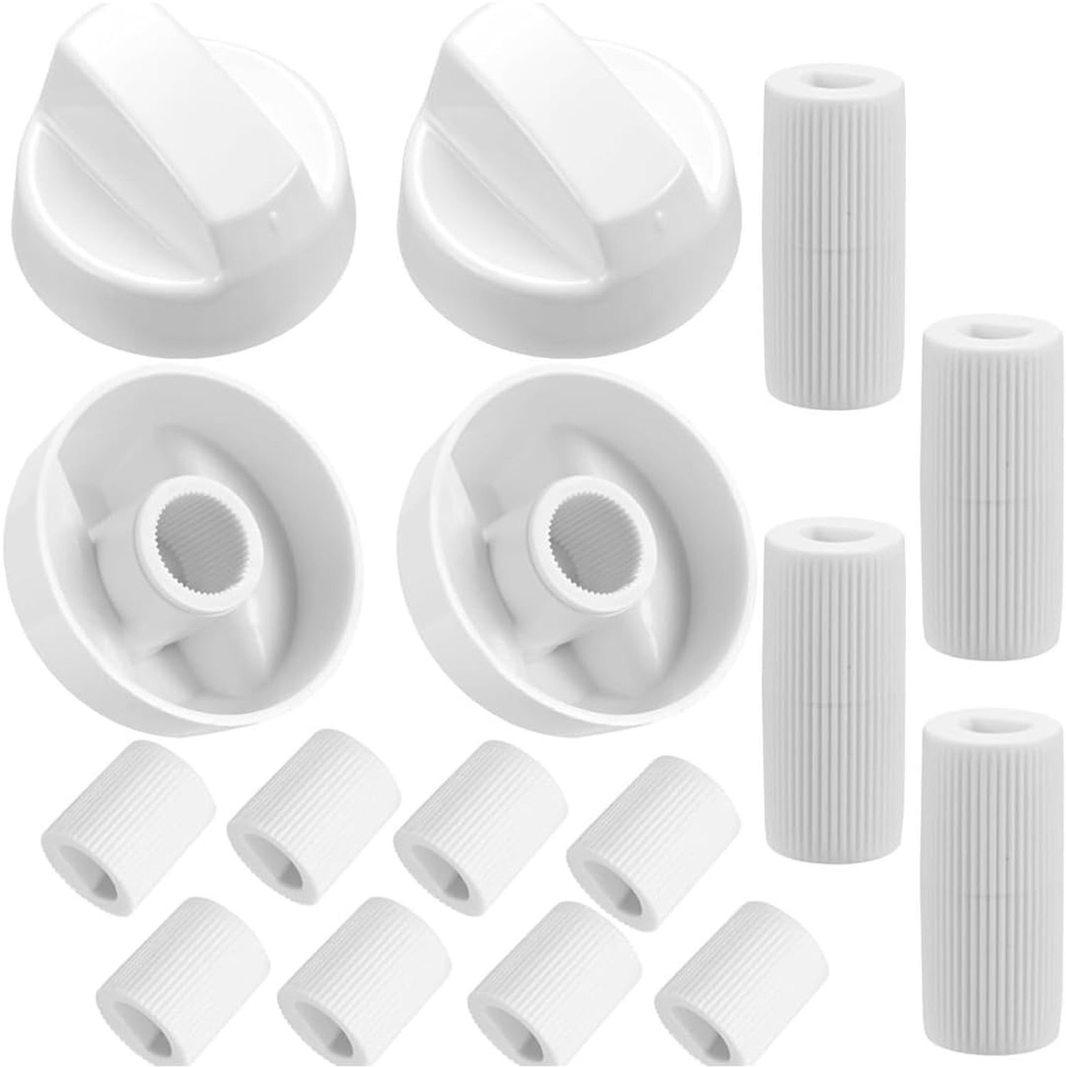 Ovenknoppen universeel - 4 stuks met 12 adapters - duurzame kwaliteit - eenvoudig te installeren - ShopVlot