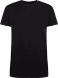 Zwart T-shirt met ronde hals en korte mouwen van zachte bamboestof.