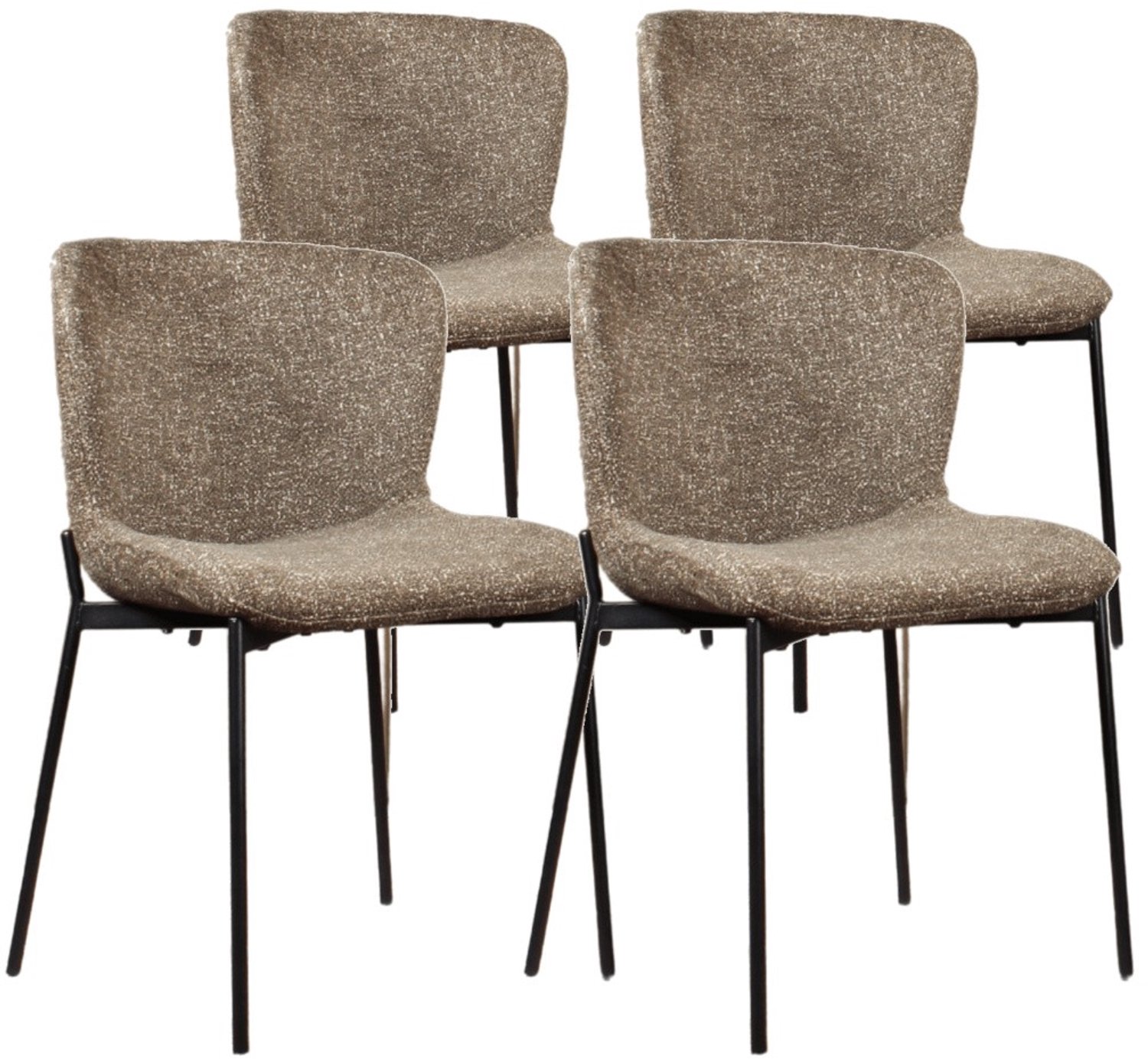 DS4U - - Vera eetkamerstoel - Set van 4 - Groen - Stof