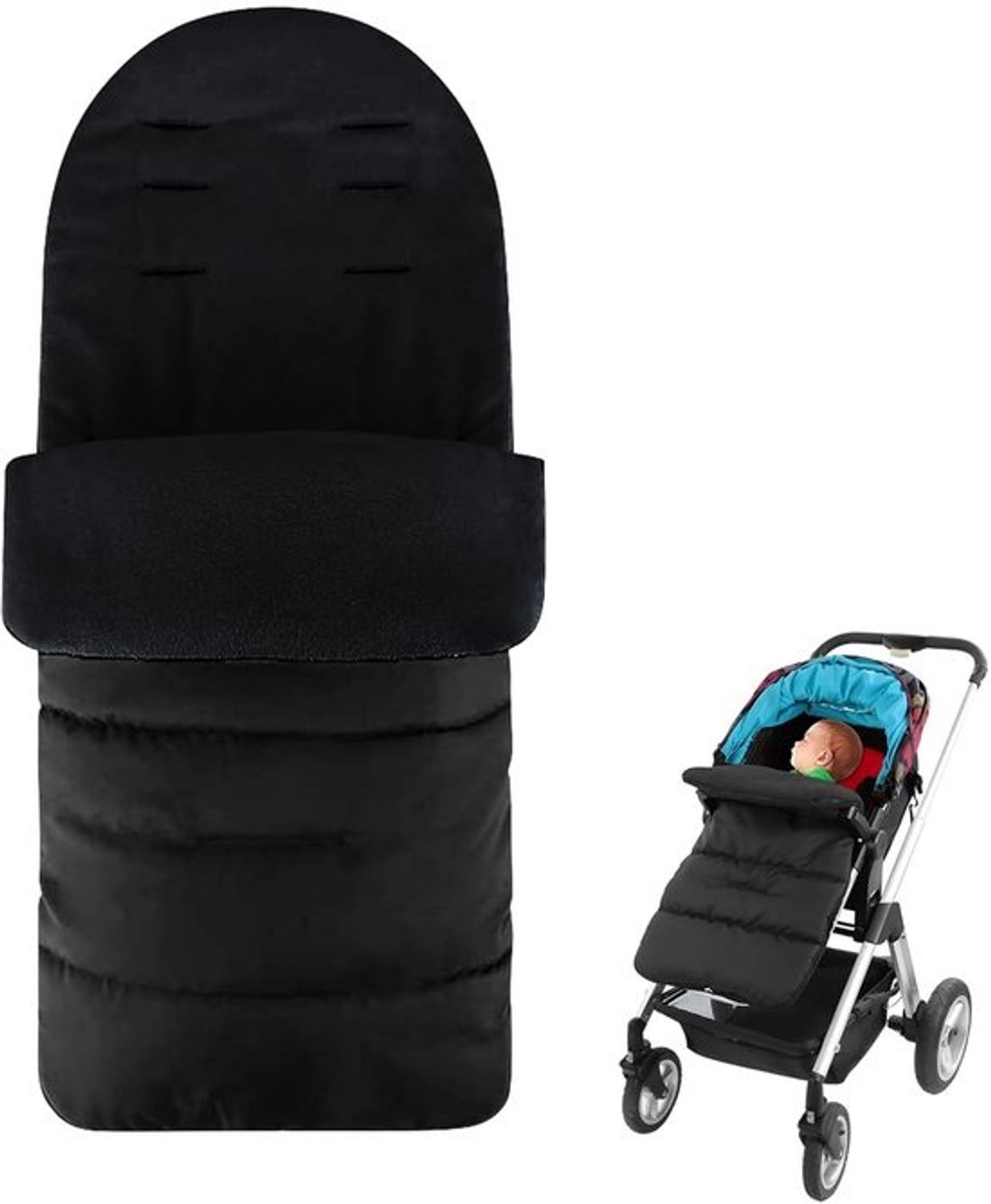 Warme wintervoetenzak voor baby - Kinderwagen - Zachte fleece en waterdicht