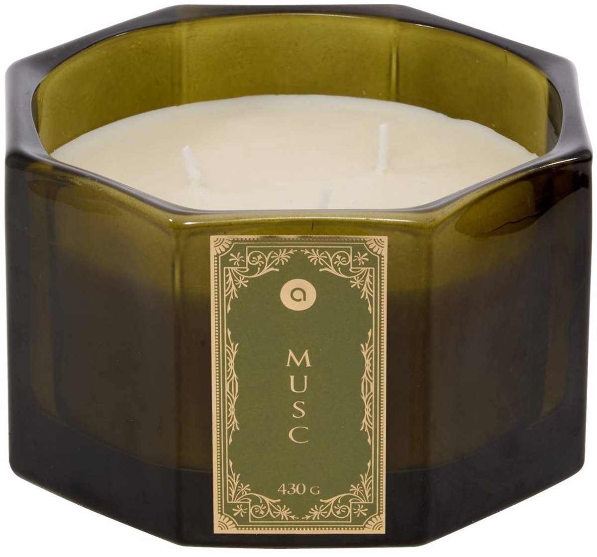 Bougie parfumée Lucien hexagonale 430g musc