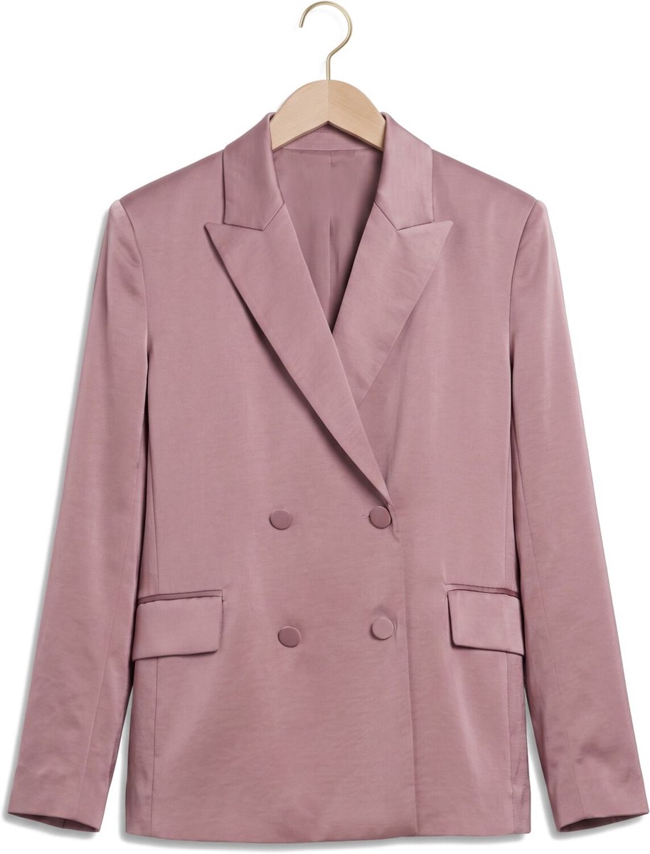 DANTE6 Sevigny Relaxed Satin Blazer Blazers Dames - Lila - Maat 40
