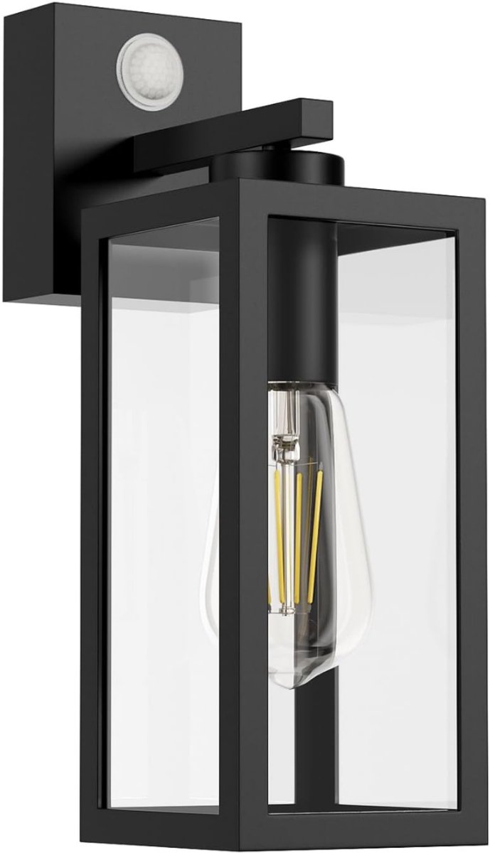 SP® Buitenlamp met Bewegingssensor - Wandlamp met Sensor Voor Buiten - Solar Buitenlamp Oplaadbaar - Zwart - 11cm x 19cm x 30cm